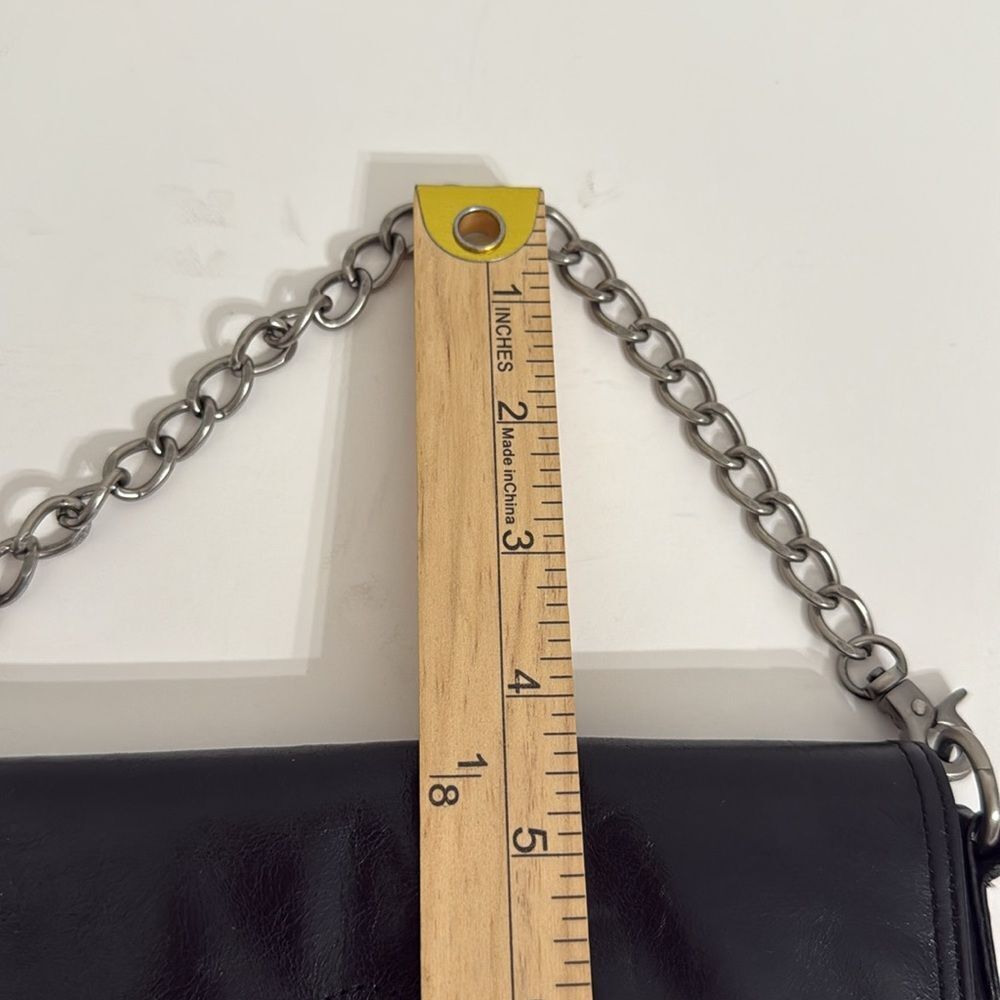 NEW KENNETH COLE Envelope Purse Black Genuine Leather Clutch - Picture 8 of 8